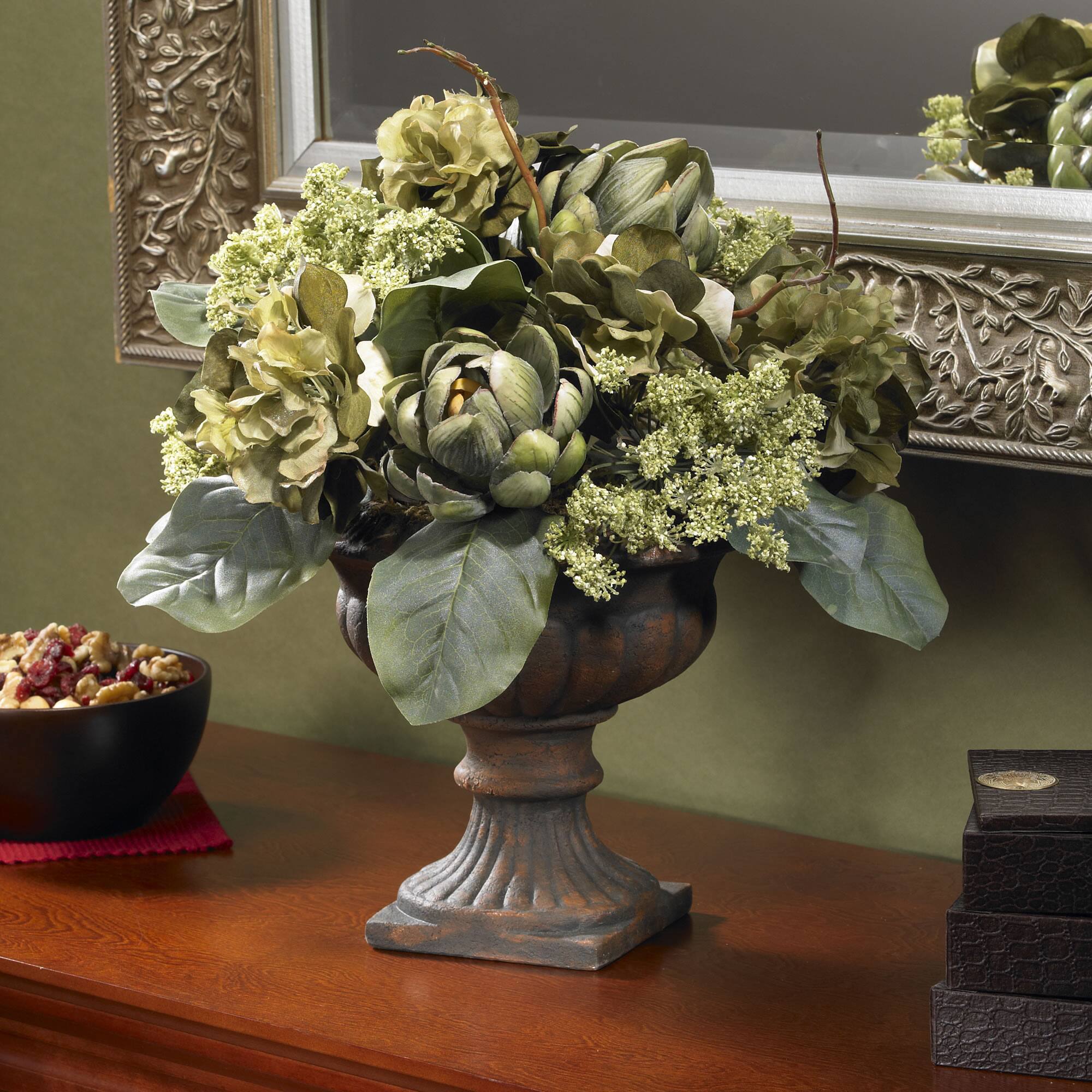 14" Artichoke Centerpiece Arrangement in Planter